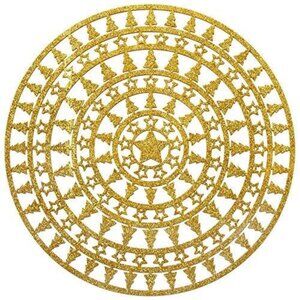 Gold Felt Christmas Tree Placemats (Set/4)